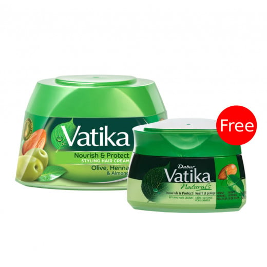 Vatika Nourish And Protect Hair Cream, Olive, Henna & Almond, 140 Ml + 70 Ml Free