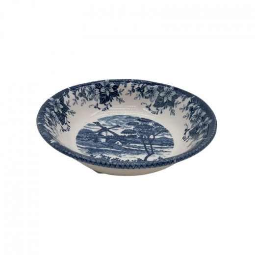 Claytan Windmill Bowl Plate, Blue Color, 15.8 Cm