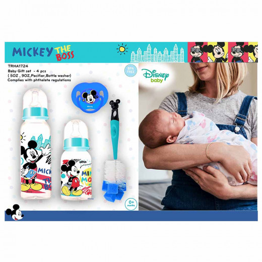 Disney Mickey Mouse Baby Gift Set of 4 Pieces, Blue Color