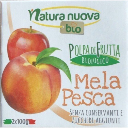 الفاكهة اللب التفاح والخوخ، 2 × 100 جرام من ناتورا نوفا