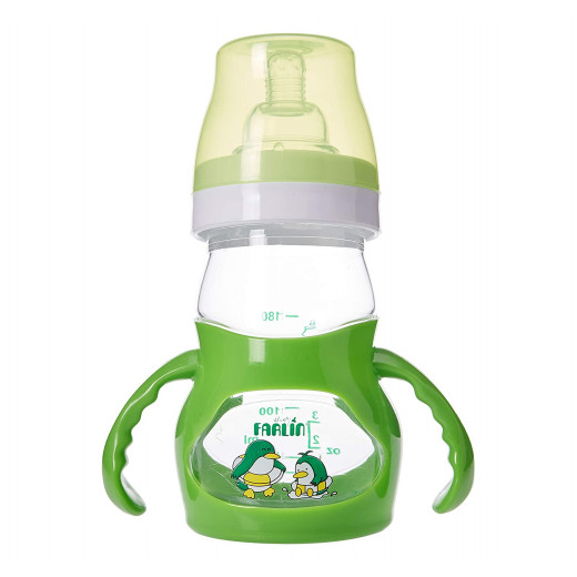 Farlin Feeding Bottle Plastic for Baby , 180ml - Green