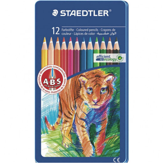 Staedtler Noris 145 Club Colouring Pencil in Metal Tin,12 Pack