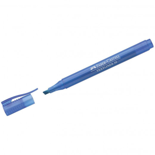 قلم هايلايتر للنص رفيع 38, باللون الازرق, 10 قطع من فابر كاستل