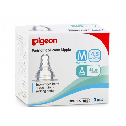 Pigeon Silicone Nipple S-TYPE (M) 3PC in a Box