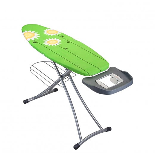 Metaltex Cotton Ironing Board Cover, Spring Garden, Green Color, 125 X 46 Cm