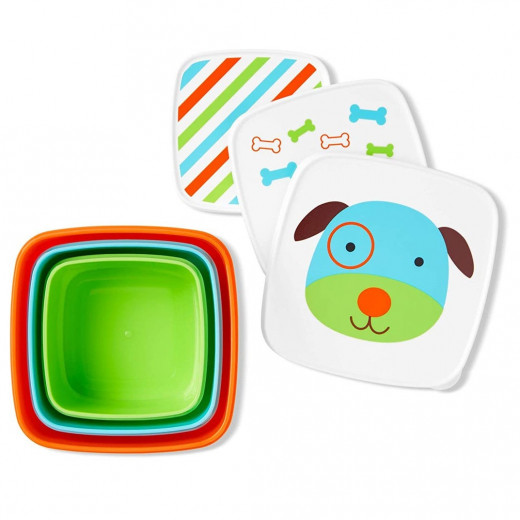 Skip Hop Toddler Food Storage Snack Box Set, Dog