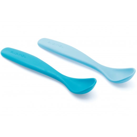 Suavinex 2-piece Silicon Spoons, Blue