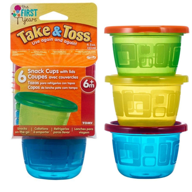 Tomy 21 - Take & Toss 4.5Oz Snack Cups 6 Pk