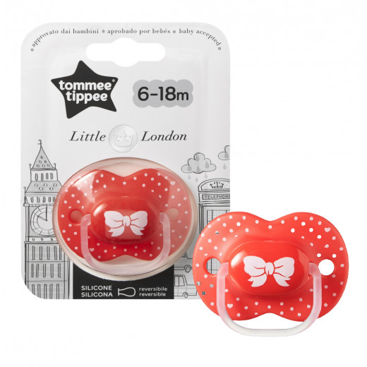 Tommee Tippee Little London Pacifier, 6-18 months, Red