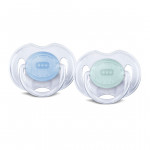 Philips Avent Transparent Classic pacifier 0-6 m, Blue&Green
