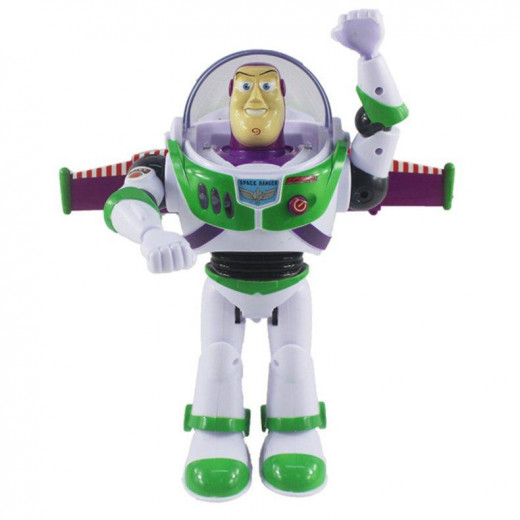 Toy Story Buzz Lightyear Action Figure With Wings Electric Music + Flashing Lights