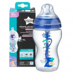 Tommee Tippee Advanced Anti Colic Decorated Bottle, Blue Color, 340 Ml