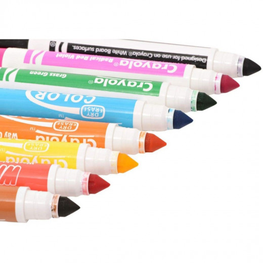 Crayola Washable Whiteboard Markers, 8 Pens