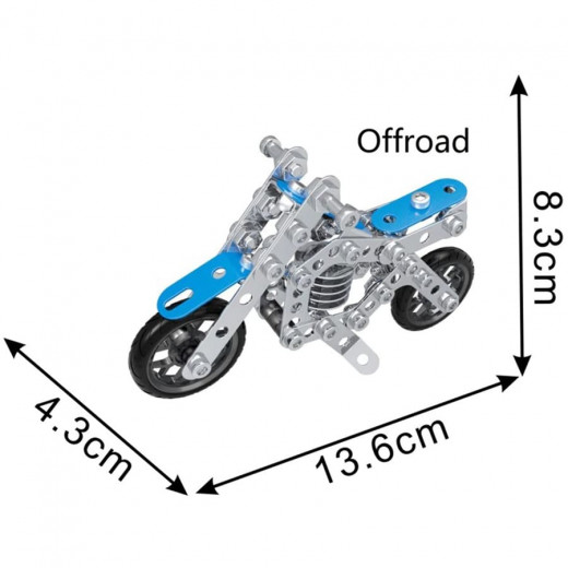 Metal Model For Building 5 Motorcycle Shapes, 139 Pieces