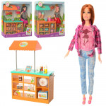 Doll Seller with Counter & Products
