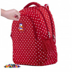 حقيبة ظهر باللون الأحمر منقطة بيضاء من بيكسي كرو