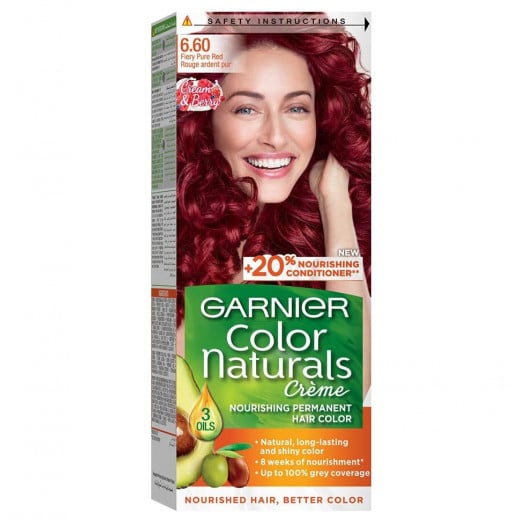 Garnier Color Naturals, 6.60 Fiery Pure Red