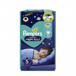 Pampers Baby Dry Night Diapers, Size 5, 12-17kg, 58 Diapers