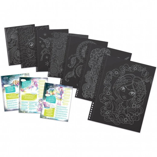 Nebulous Stars Large Coloring Book, Black Pages