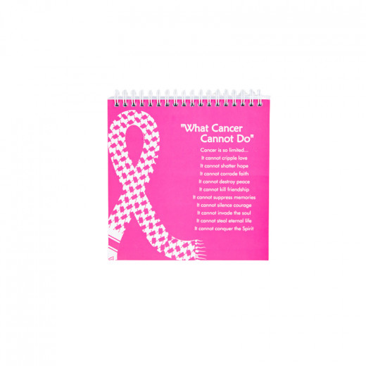 100 Sheet Notebook, Pink Ribbon Theme