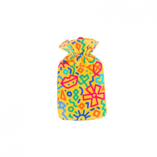 Heat Pack With Fabric Cover Designed With Yellow Pattern, 1700 Ml