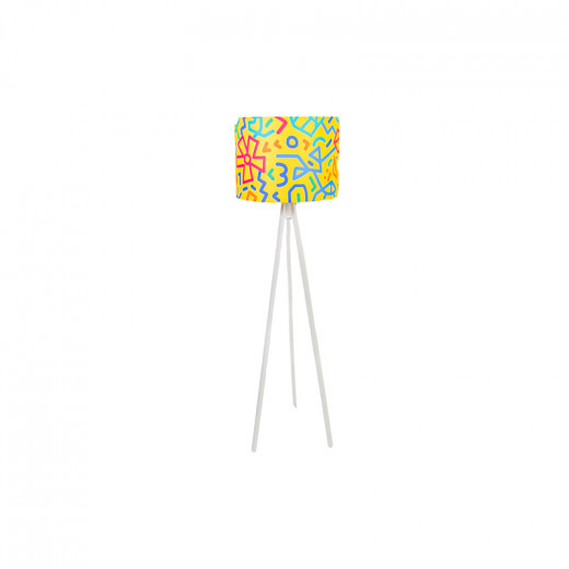 Lampshade Designed With Yellow Pattern