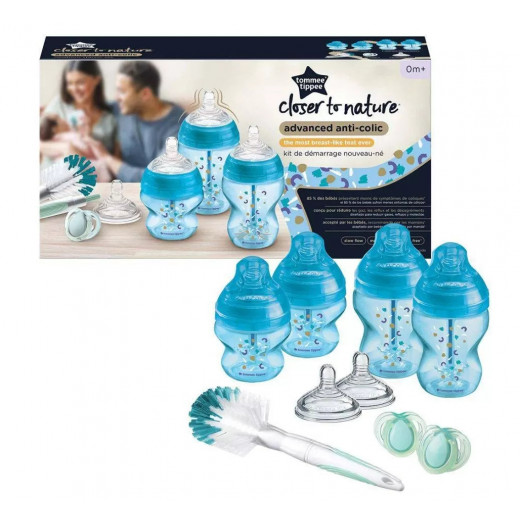Tommee Tippee Advanced Anti-Colic, Newborn Starter Set +0 month, Blue Color