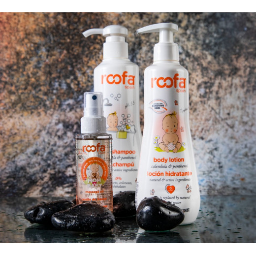 Roofa Gift Box, Gel Shampoo + Body Lotion + Massage Oil