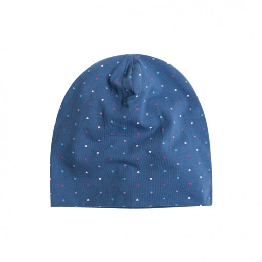 Cool Club Girls Hat, Hearts Design, Blue Color
