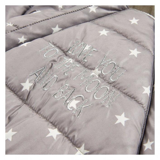 Cool Club Water Proof Quilted Jacket With Hood, Star Design