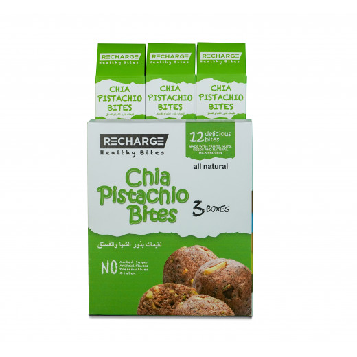 Recharge Healthy Bites Chia Pistachio, 3 Packs, 120 Gram