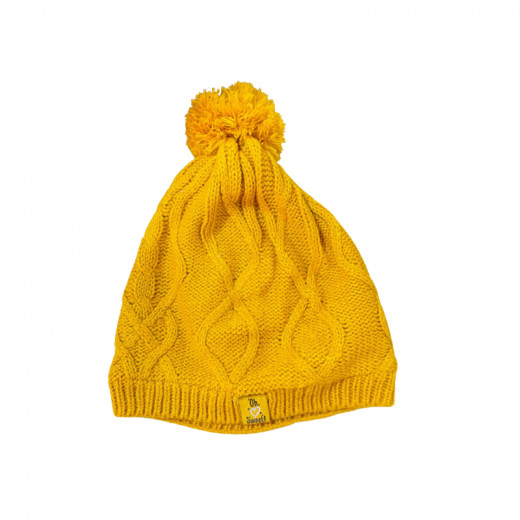 Cool Club Girls Hat With Pompoms, Yellow Color
