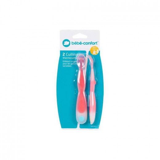 Bebe Confort Thermo Sensitive Soft Spoons For Baby, 2 Pieces