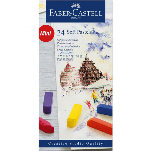 Faber Castell Soft pastels mini, cardboard wallet of 24