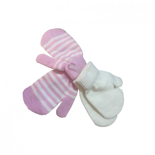 Cool Club Gloves With One Finger, White & Pink color, 2 Pieces