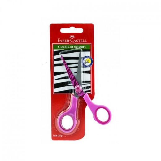 Faber Castell Clean Cut Scissor, Pink Color