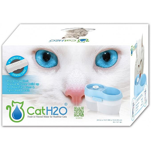 Cat H2O Water Fountain, Blue, 2 Liters