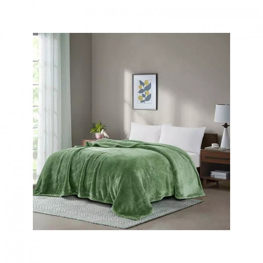 بطانية حريرية - كينج/سوبر كينج - أخضر من نوفا هوم