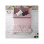 Manterol Doko Velvet Winter Comforter Set, Pink Color, King Size,  6 Pieces