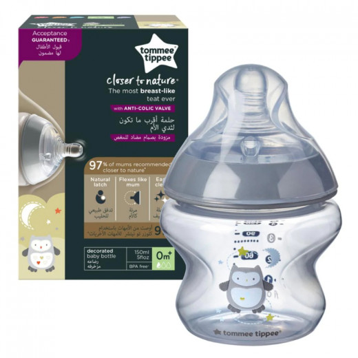 Tommee Tippee Closer to Nature X1,150 ml, Unisex Decorated Bottle, Bee
