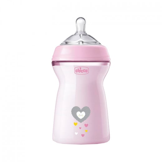Chicco Natural Feeling Bottle, Pink Color, 330 Ml