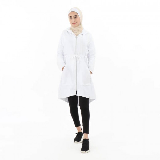 RB Performance Long Jacket, White Color