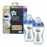 Tommee Tippee Closer to Nature Baby Bottle Decorated Blue, 2 Bottles, 260 ml