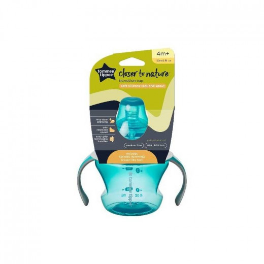 Tommee Tippee Transition Tranir Soft Teat & Spout Cup 4+m 150ml, Blue Color