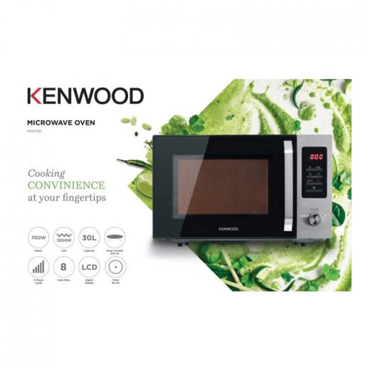 Kenwood 30l Microwave Oven with Grill Black & Silver Color