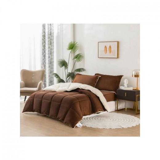 ARMN So Soft Single Winter Comforter, Brown Color 3 Pieces