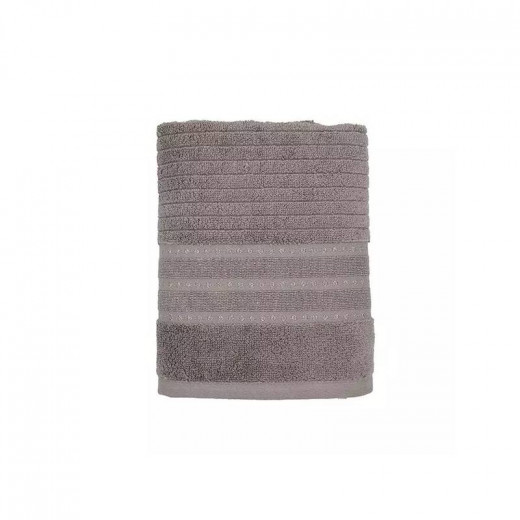 Nova Home Galata 100% Cotton Jacquard Towel, Grey Color, Size 90*50