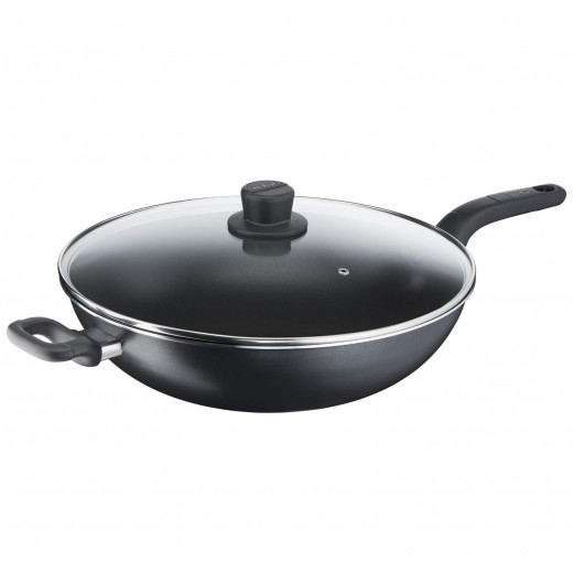 Tefal Cook Easy Wok Pan With Glass Lid, 36cm