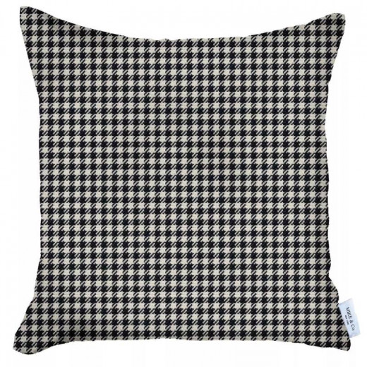 Nova Home Boho Chic Jacquard Cushion Cover, Black & White Color, 45x45 Cm