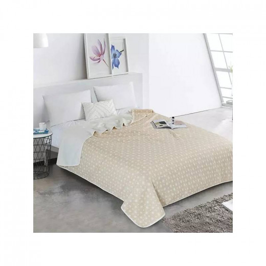 Nova Home "Stars " Cotton Blanket, Beige Color, 150*200